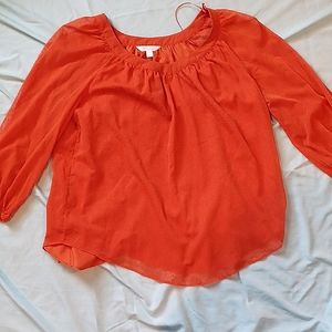 Small orange Lauren Conrad blouse.
